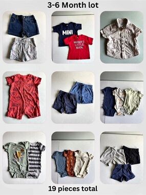 Baby Boy Clothes Bundle 3-6M 19 Pc Carter’s Old Navy Garanimals Gerber